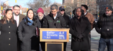 NYC DOT and Bronx officials attended a ribbon cutting ceremony to celebrate street improvement projects in Soundview.